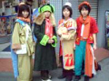 Hachiro Yamada (far right), a Mash cosplayer at the Osaka Let's Amigo Event